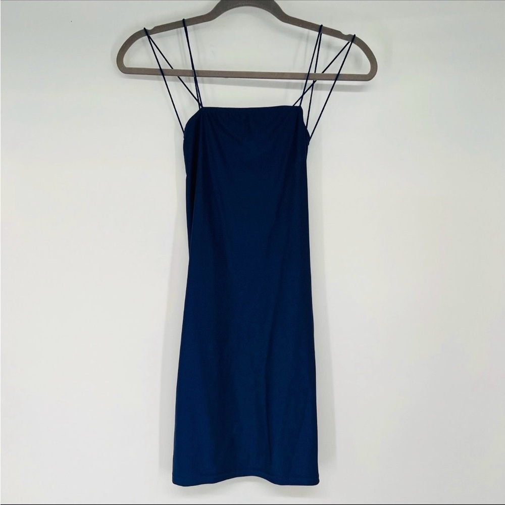 Superdown Blue Spaghetti Strap Mini Dress